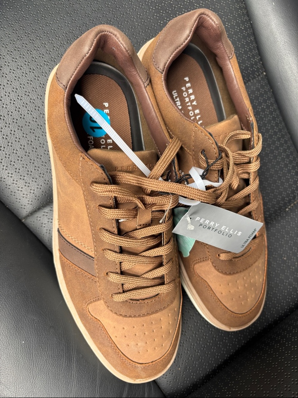 Men's Brown Suede-Style PERRY ELLIS
